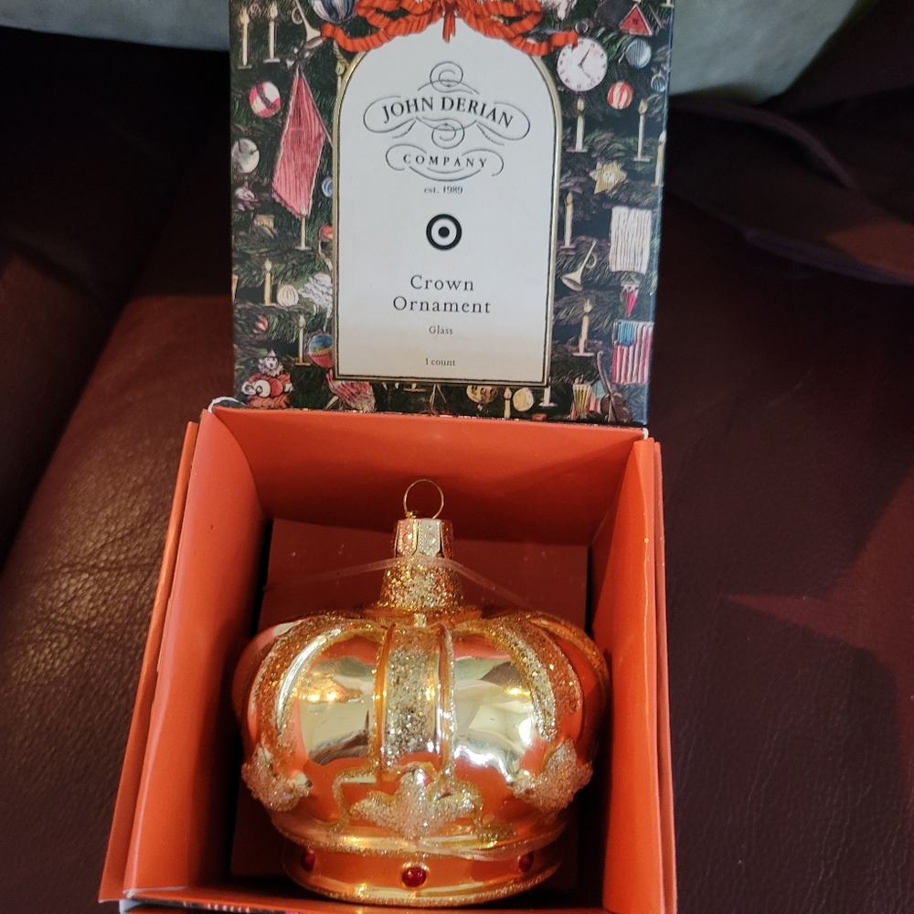 John Derian Crown Ornament ~ NWT/NIB ~ Target 2025 ~ Old World Look ~ Brocante